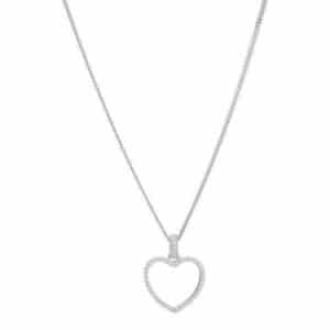 Joanli Nor - Aida - Sølv halskæde med 33 mm hjerte vedhæng