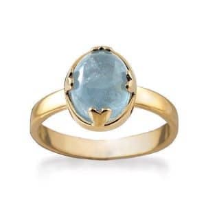 Rabinovich GOLD Collection - Loving Embrace - Guld Ring med Aquamariner