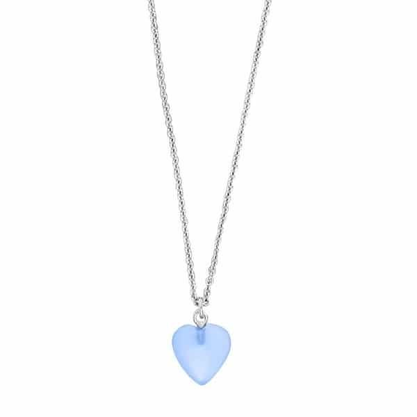 Nordahl Jewellery - YOU52 halskæde i sølv m. blåt hjerte