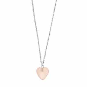 Nordahl Jewellery - YOU52 halskæde i sølv m. lyserødt hjerte
