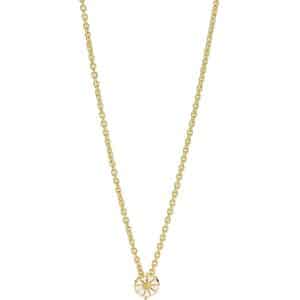 Lund Copenhagen marguerit collier - forgyldt/hvid - 902030-M