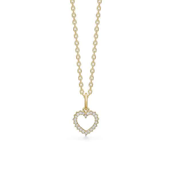 Mads Z hjerte halskæde med diamanter lille - kampagnepris SPAR 1000,-