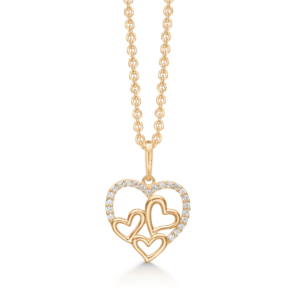 Støvring Design - halskæde hjerte 14 karat guld - 76242789