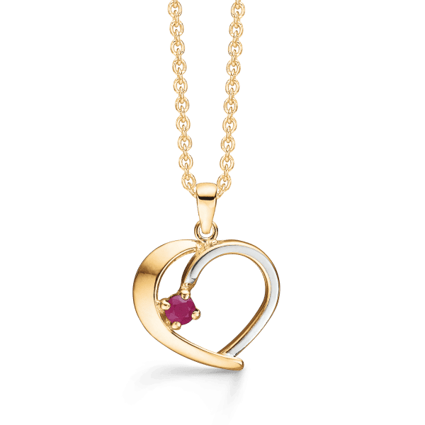 Støvring Design - halskæde hjerte 8 karat guld - 66117973