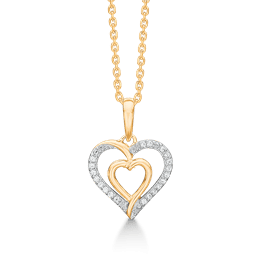 Støvring Design - halskæde hjerte 8 karat guld - 66205971