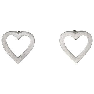 Pilgrim SOPHIA mini hjerte ørestikker sølvbelagt