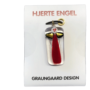 Hjerte Engel - Halskæde Med Glas Engel - Nr. 10