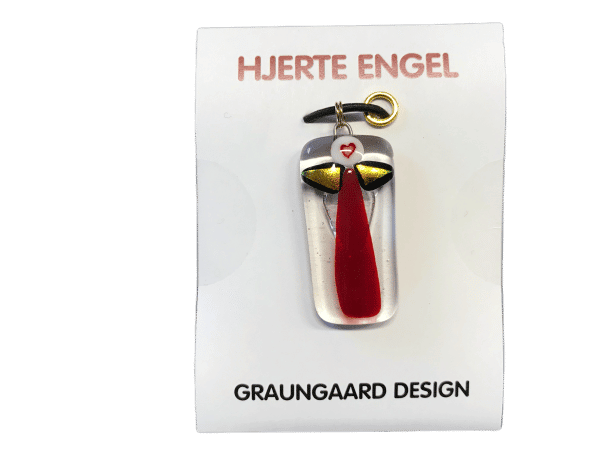Hjerte Engel - Halskæde Med Glas Engel - Nr. 10