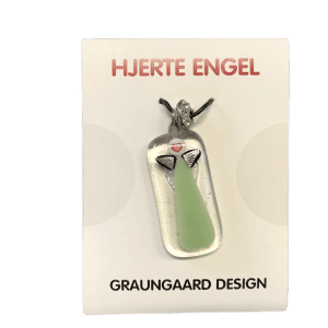 Hjerte Engel - Halskæde Med Glas Engel - Nr. 17