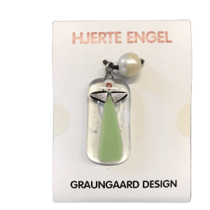 Hjerte Engel - Halskæde Med Glas Engel - Nr. 18