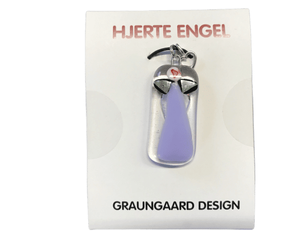 Hjerte Engel - Halskæde Med Glas Engel - Nr. 3