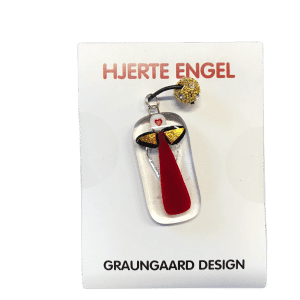 Hjerte Engel - Halskæde Med Glas Engel - Nr. 9
