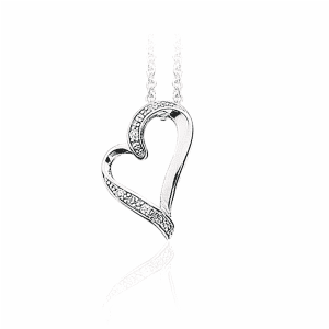 Hjerte Sterling Sølv Halskæde fra Scrouples 218722