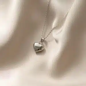 Simple heart - Sølv hjerte halskæde