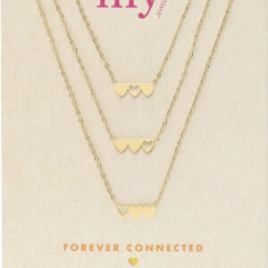 Necklace set Triple Heart