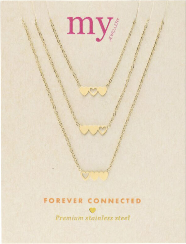Necklace set Triple Heart