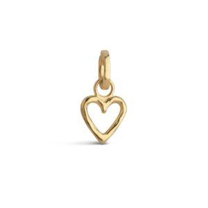 Organic Heart vedhæng - guldfarvet