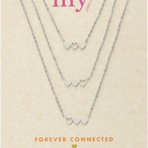 Necklace set Triple Heart